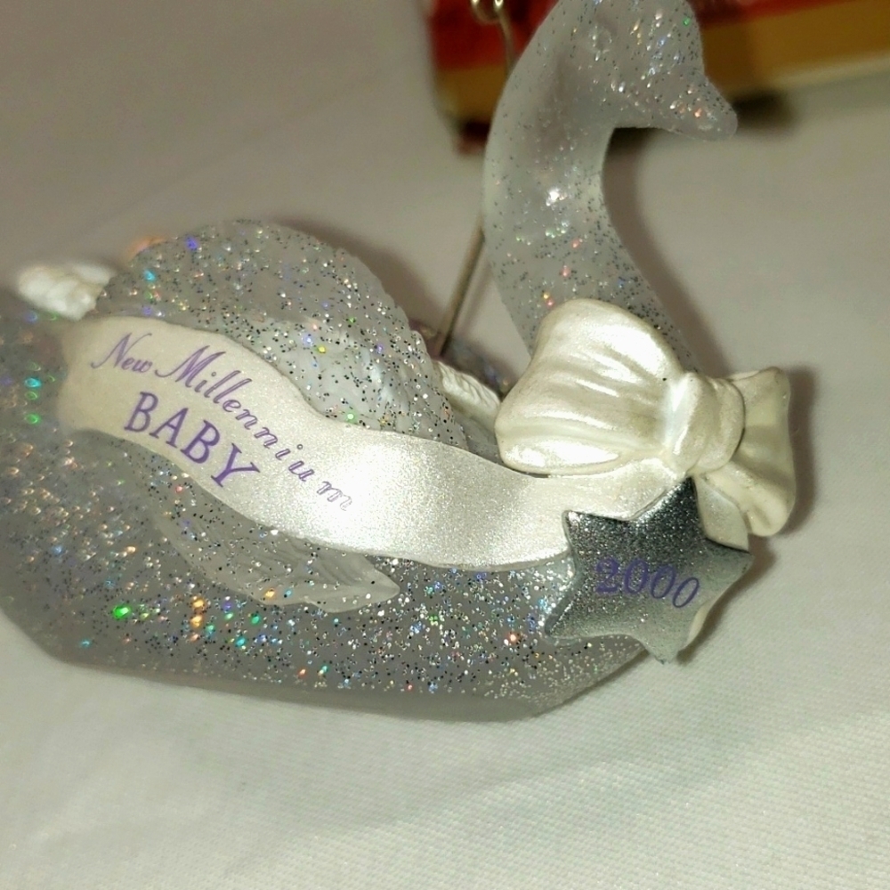 Vintage Hallmark New Millennium baby Christmas ornament in box - Picture 5 of 6